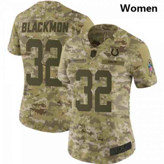 Women Indianapolis Colts Julian Blackmon 2018 Salute to Service Jersey Camo Limited